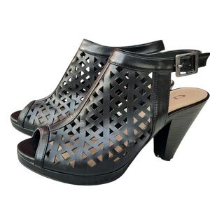 CL by Chinese Laundry Black Heels with Elegant Perforations